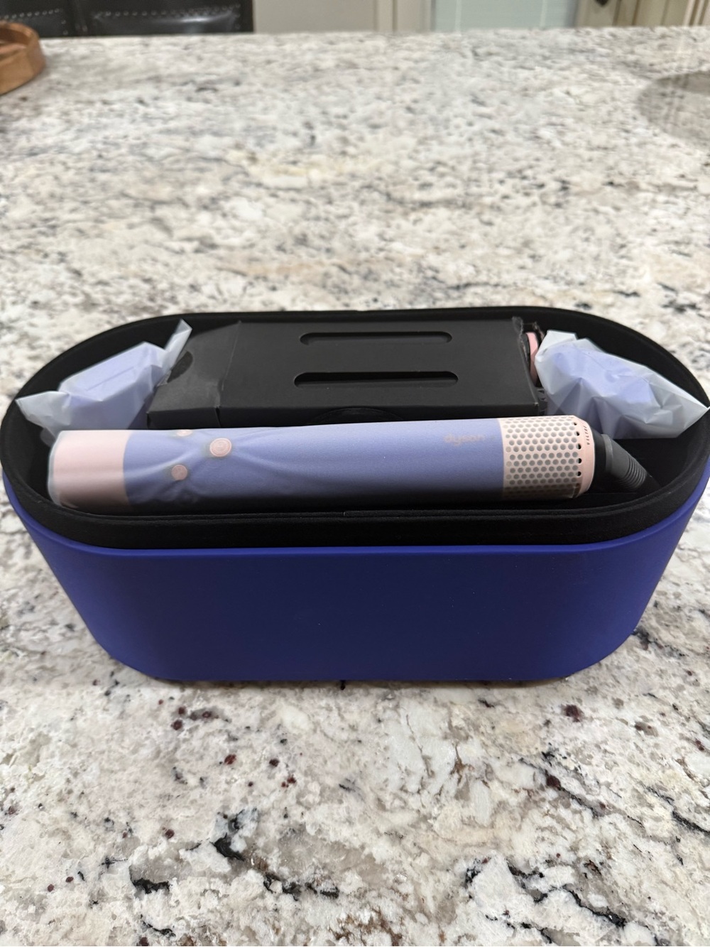 Dyson Hair Tool Set in Blue and Pink Protective Case